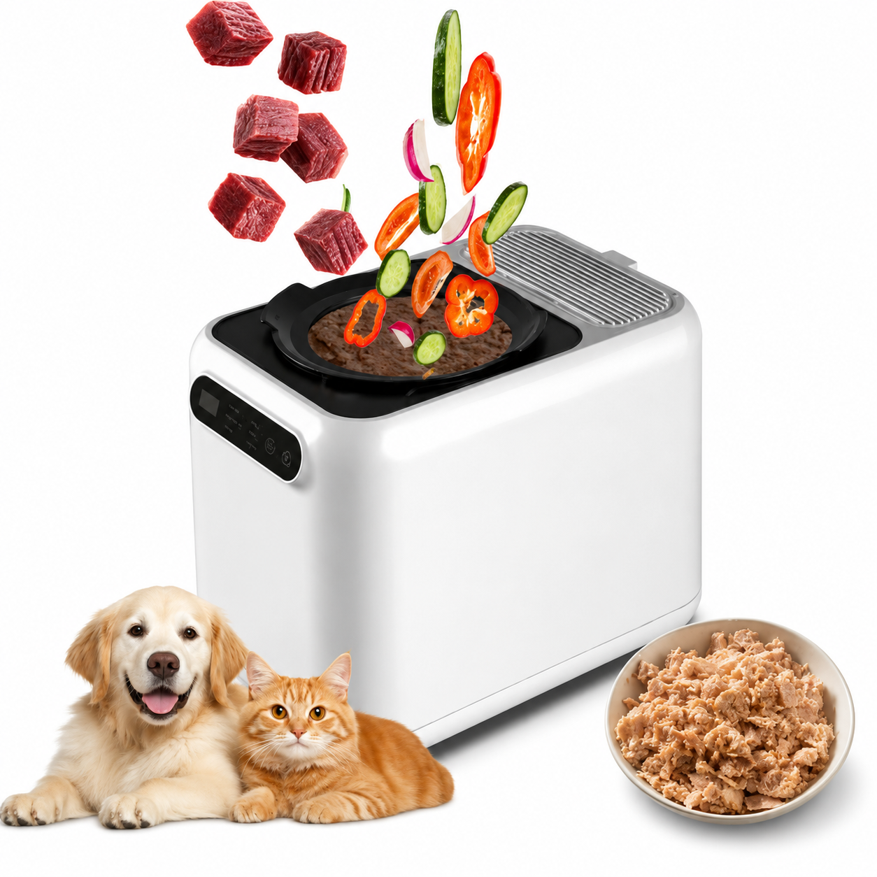 5 in 1 Electric Pet Food Maker 304 Stainless Steel Dog Cat Fresh Food Cooker Steamer Grinder Low Noise Machine